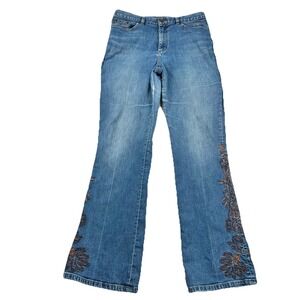 Vintage Lauren Ralph Lauren Jeans Womens 10 Flare Boot Beaded Embroidered Y2K